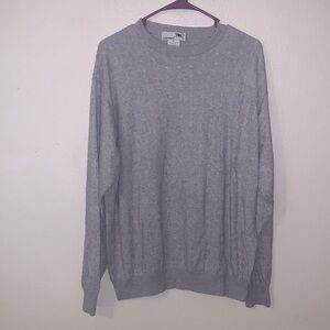 I. Levrieri Mens Large Cashmere Silk Gray Cable Knit Sweater Pullover Italy